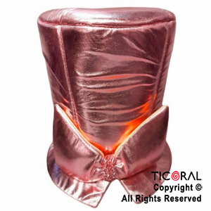 SOMBRERO GALERA METAL LISO CON MOO ROSA x 1